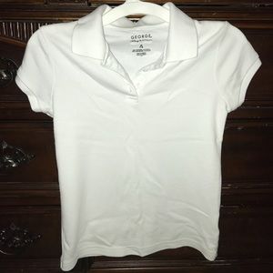 White Short Sleeved Polo Shirt